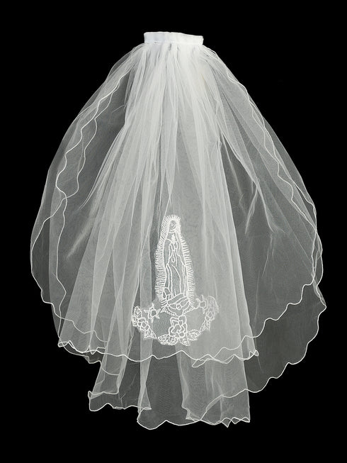 Tip Top Niños Niñas Blanco Delicado Cristal Perla Flor Corona Virgen María Velo